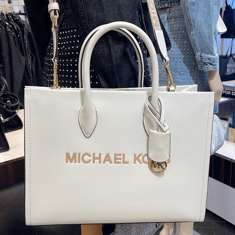 Michael Kors Mirella Medium East West Pebbled Leather Tote Shopper Bag MK EW
NWT - Picture 10 of 16